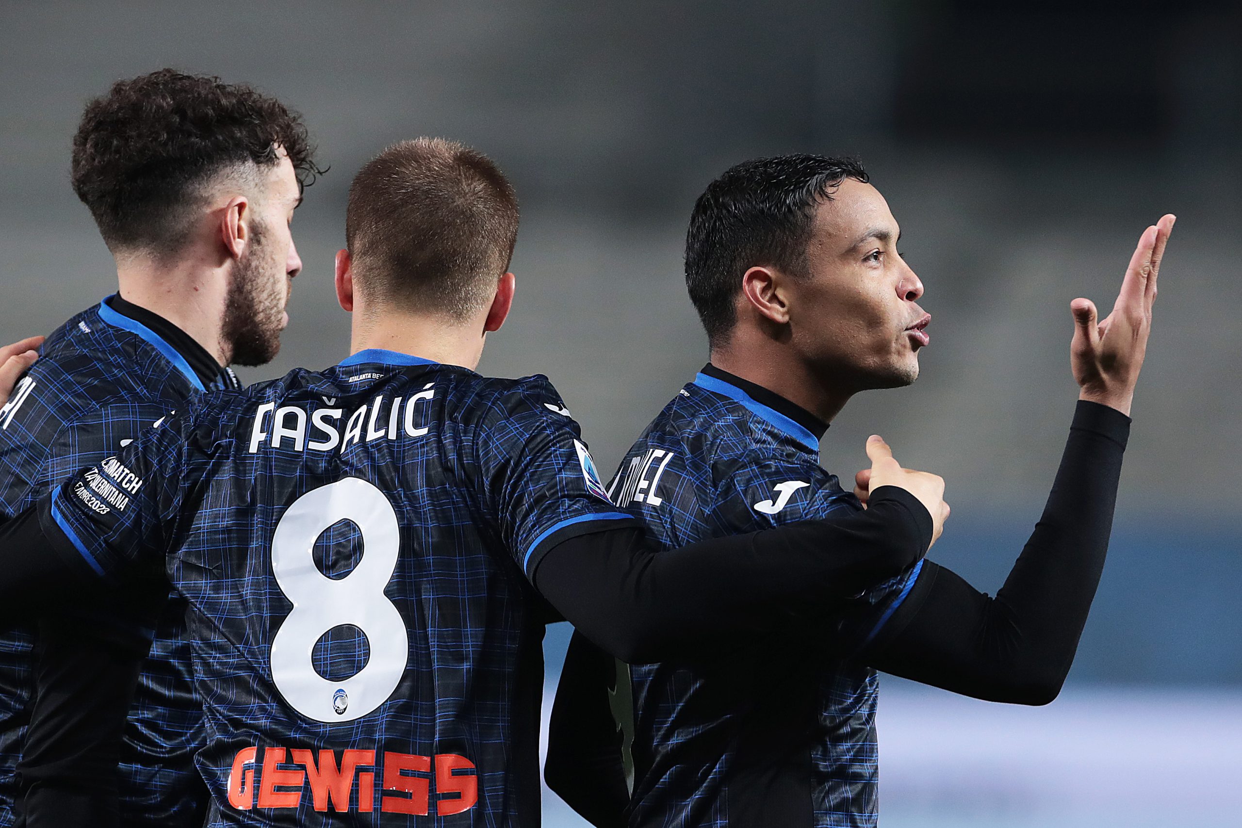 Luis Muriel, Mario Pasalic e Matteo Ruggeri, Atalanta-Salernitana