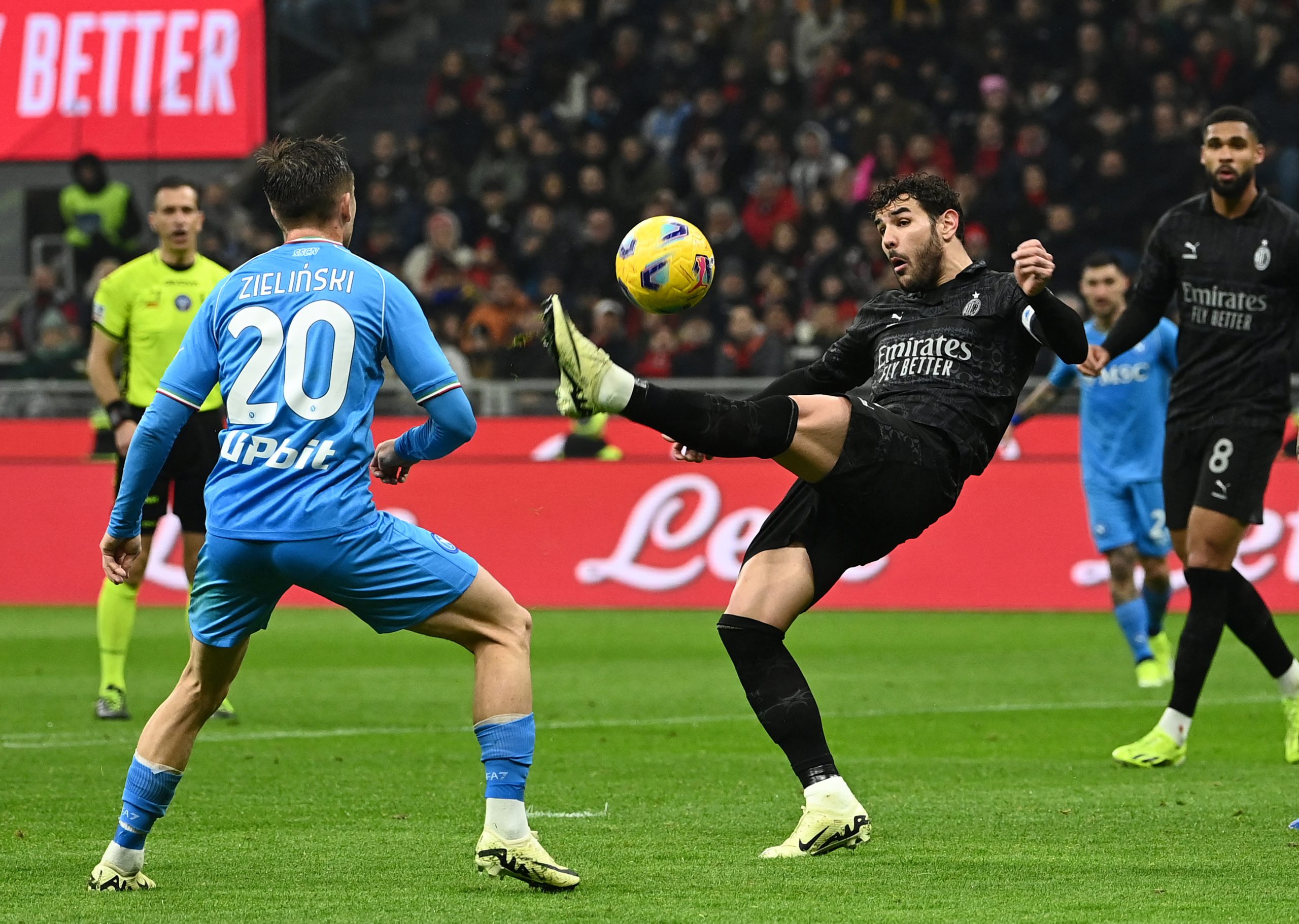 Theo Hernandez e Piotr Zielinski, Milan-Napoli