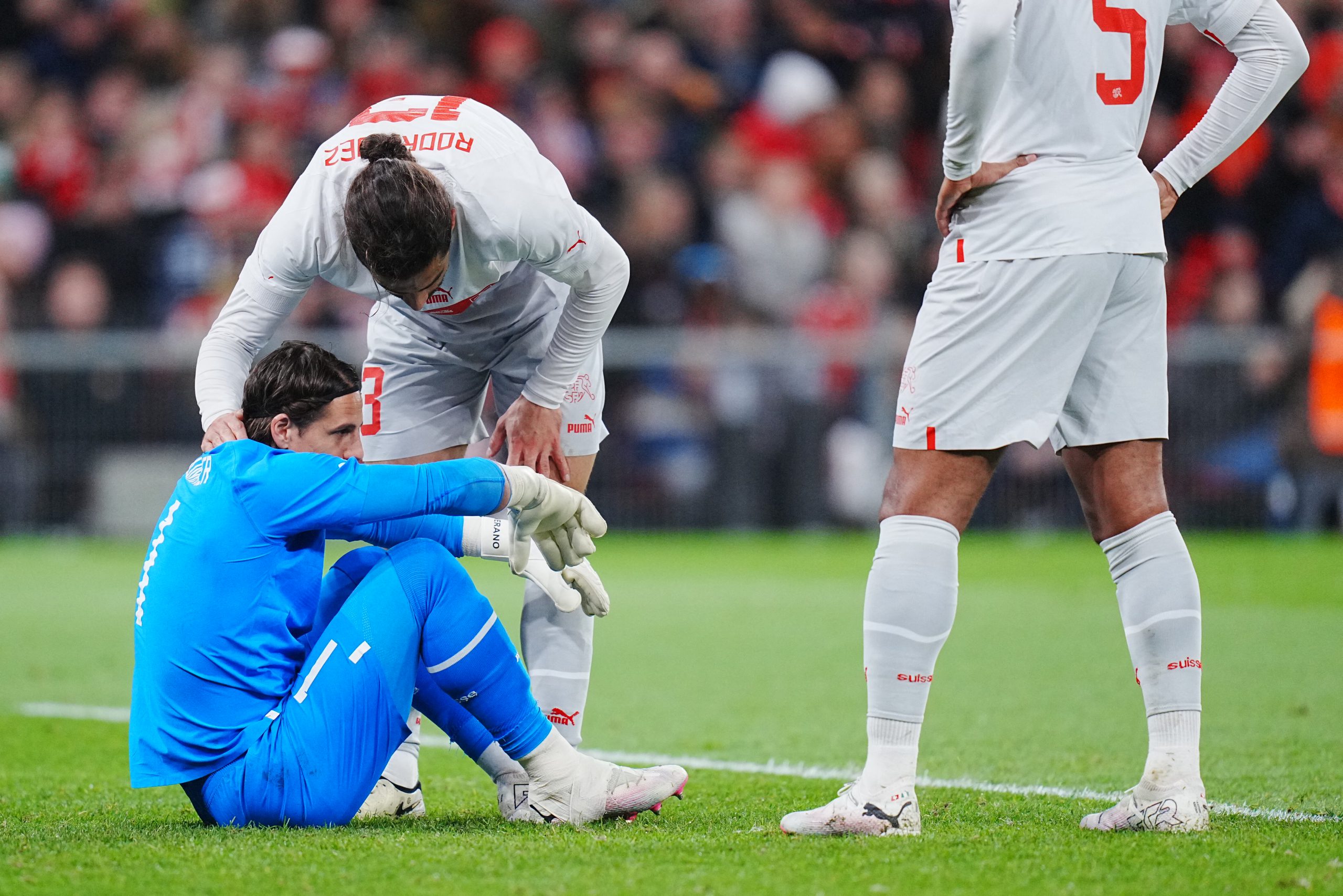 Yann Sommer infortunio Danimarca-Svizzera