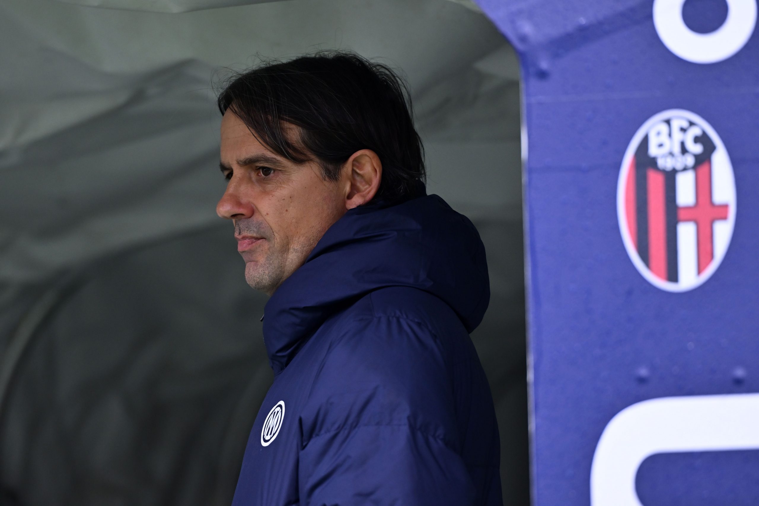 Simone Inzaghi in Bologna-Inter di Serie A (Photo by Alessandro Sabattini/Getty Images via OneFootball)