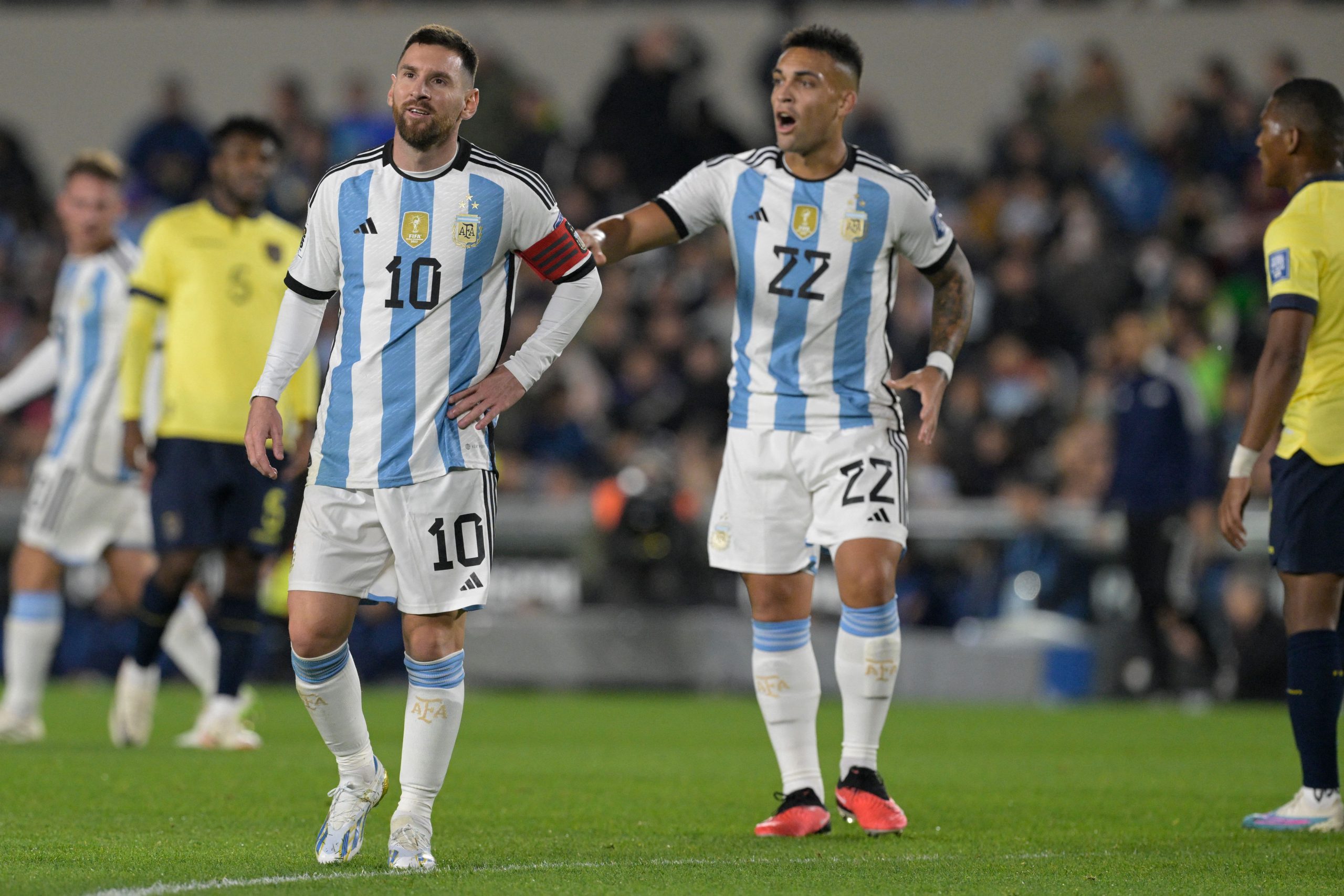 Lautaro Martinez e Lionel Messi Argentina