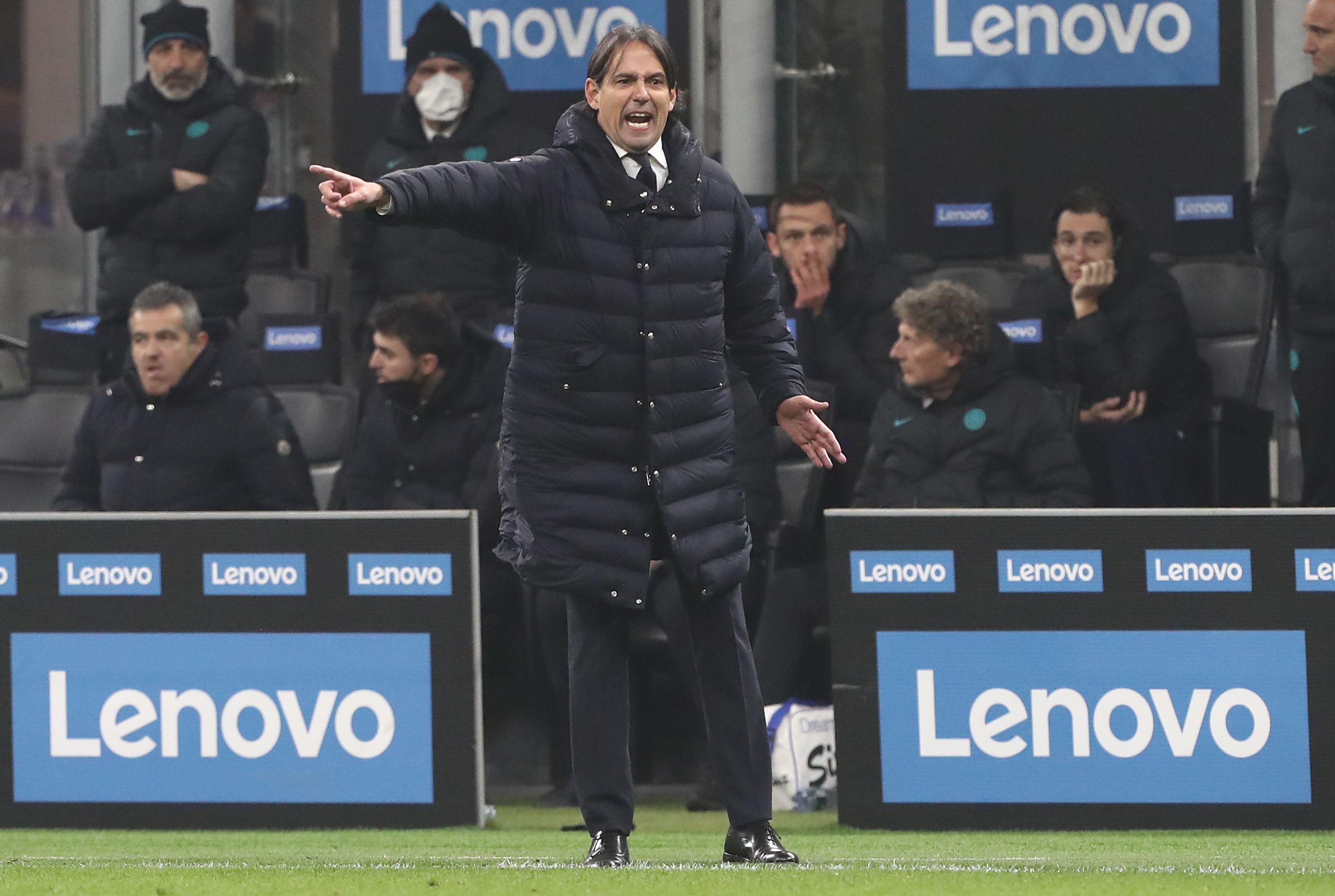 Simone Inzaghi in Inter-Empoli di Coppa Italia