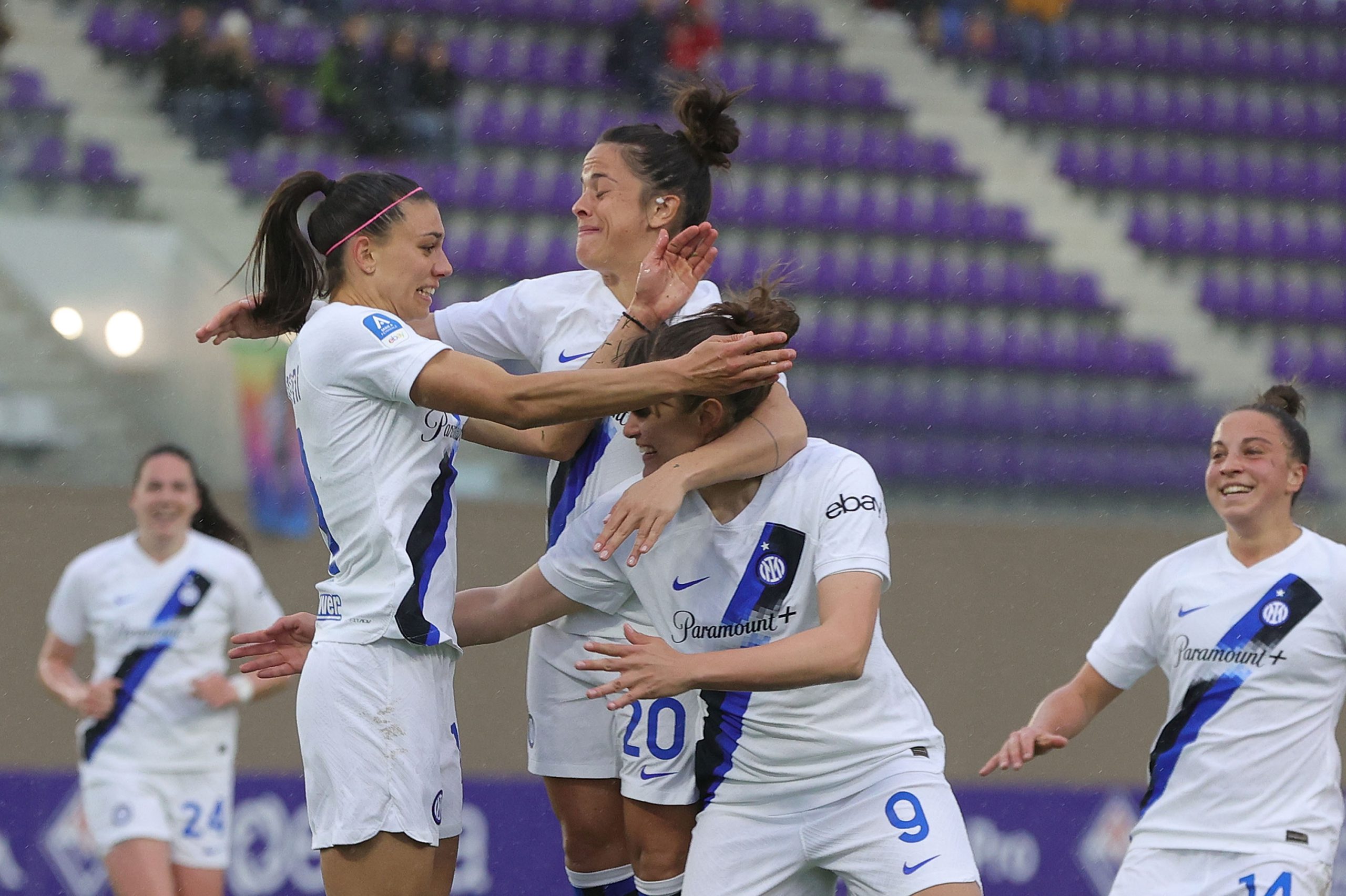 Agnese Bonfantini, Flaminia Simonetti ed Elisa Polli, Fiorentina-Inter Women