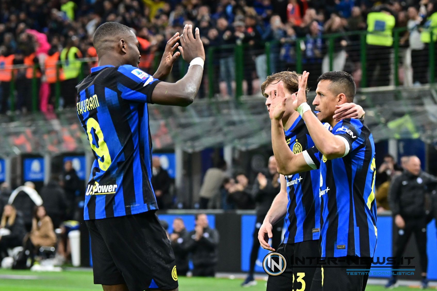 Marcus Thuram, Alexis Sanchez e Nicolò Barella in Inter-Empoli (Photo by Tommaso Fimiano/Inter-News.it ©)
