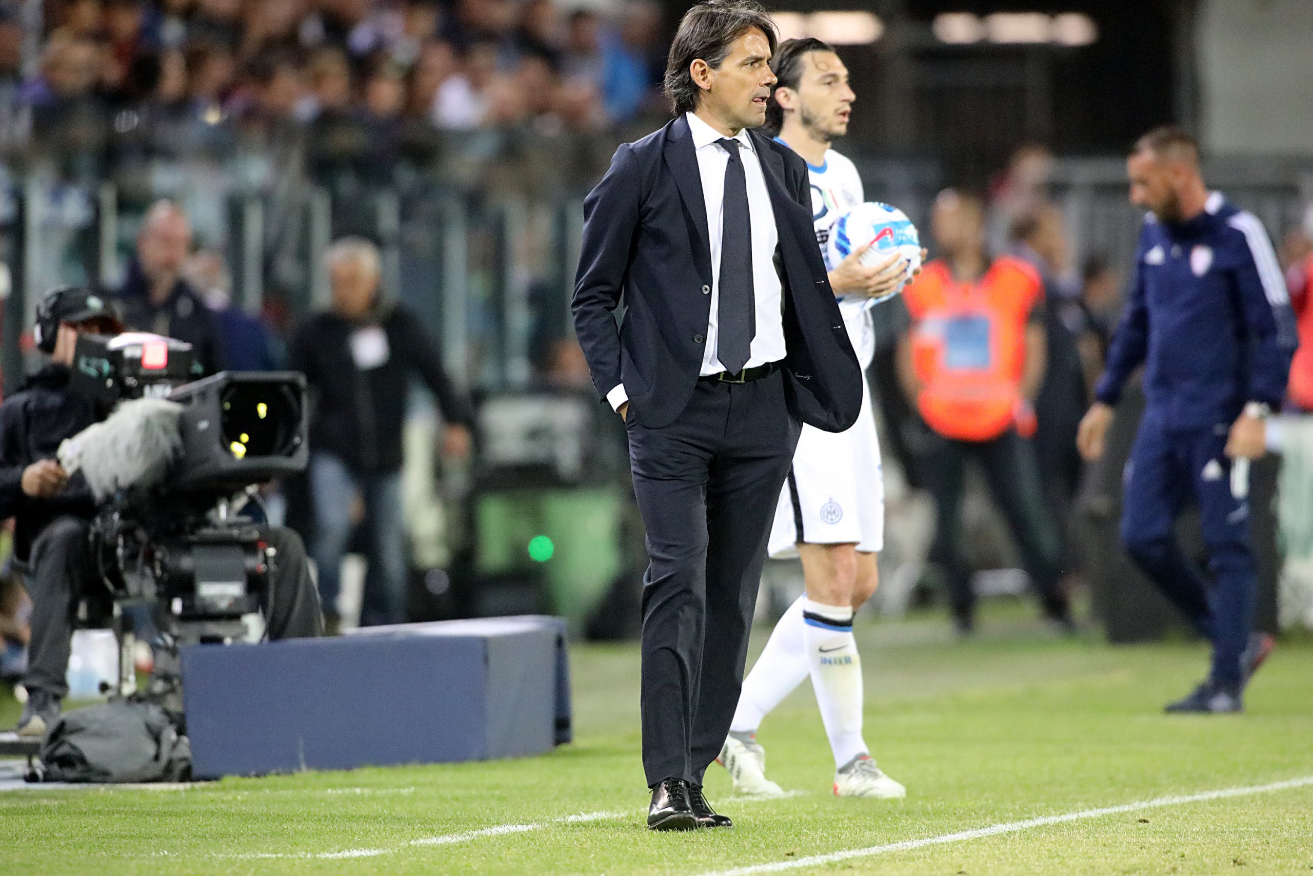 Simone Inzaghi e Matteo Darmian in Cagliari-Inter