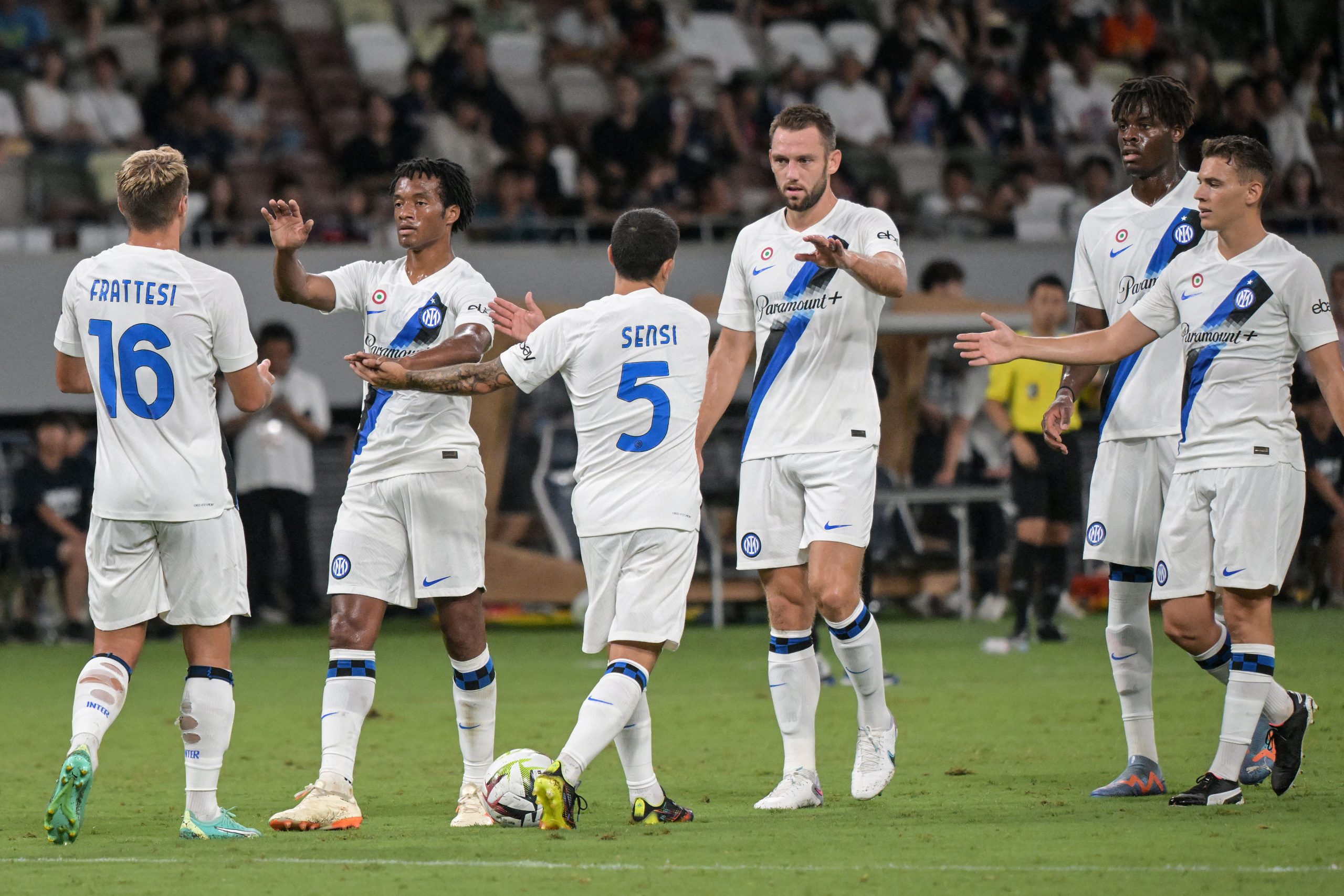 Davide Frattesi, Juan Cuadrado, Stefano Sensi, Stefan de Vrij, Kristjan Asllani, Yann Bisseck Inter