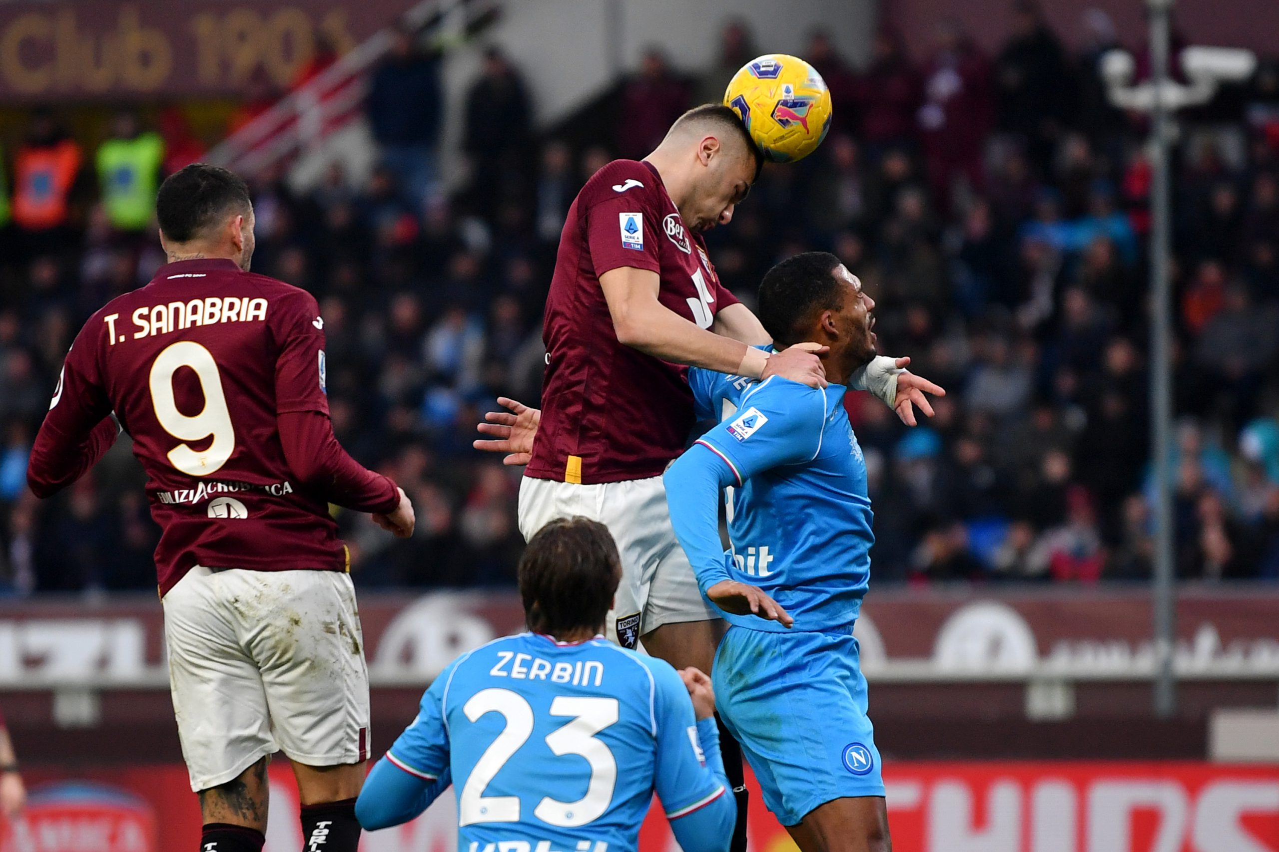 Antonio Sanabria, Alessandro Buongiorno, Juan Jesus, Torino-Napoli