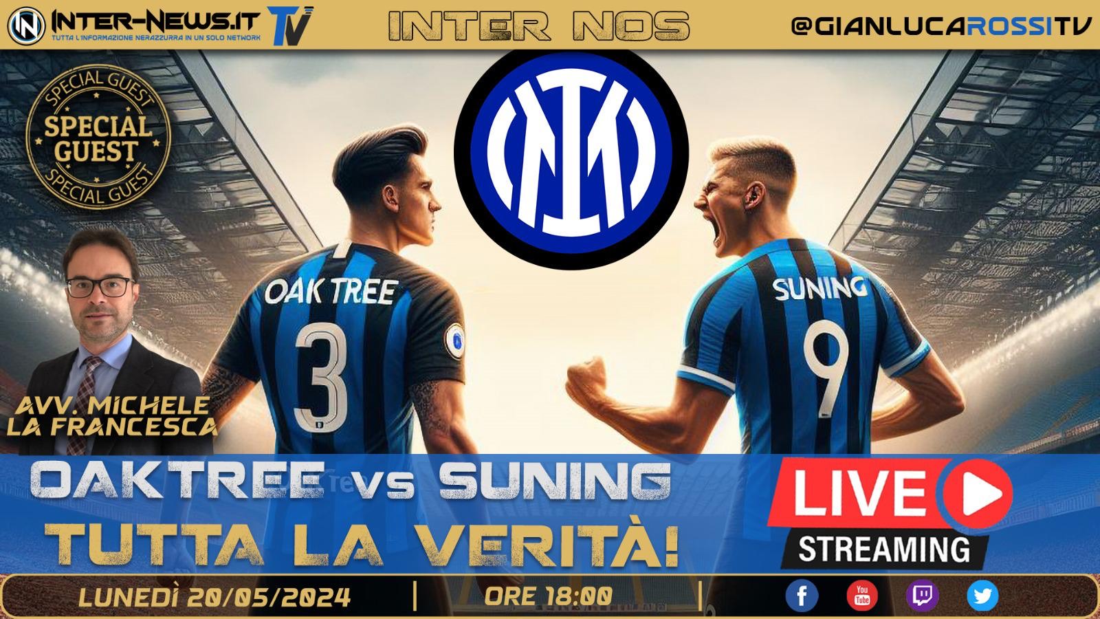 Suning vs Oaktree Copertina Inter Nos 20 maggio 2024