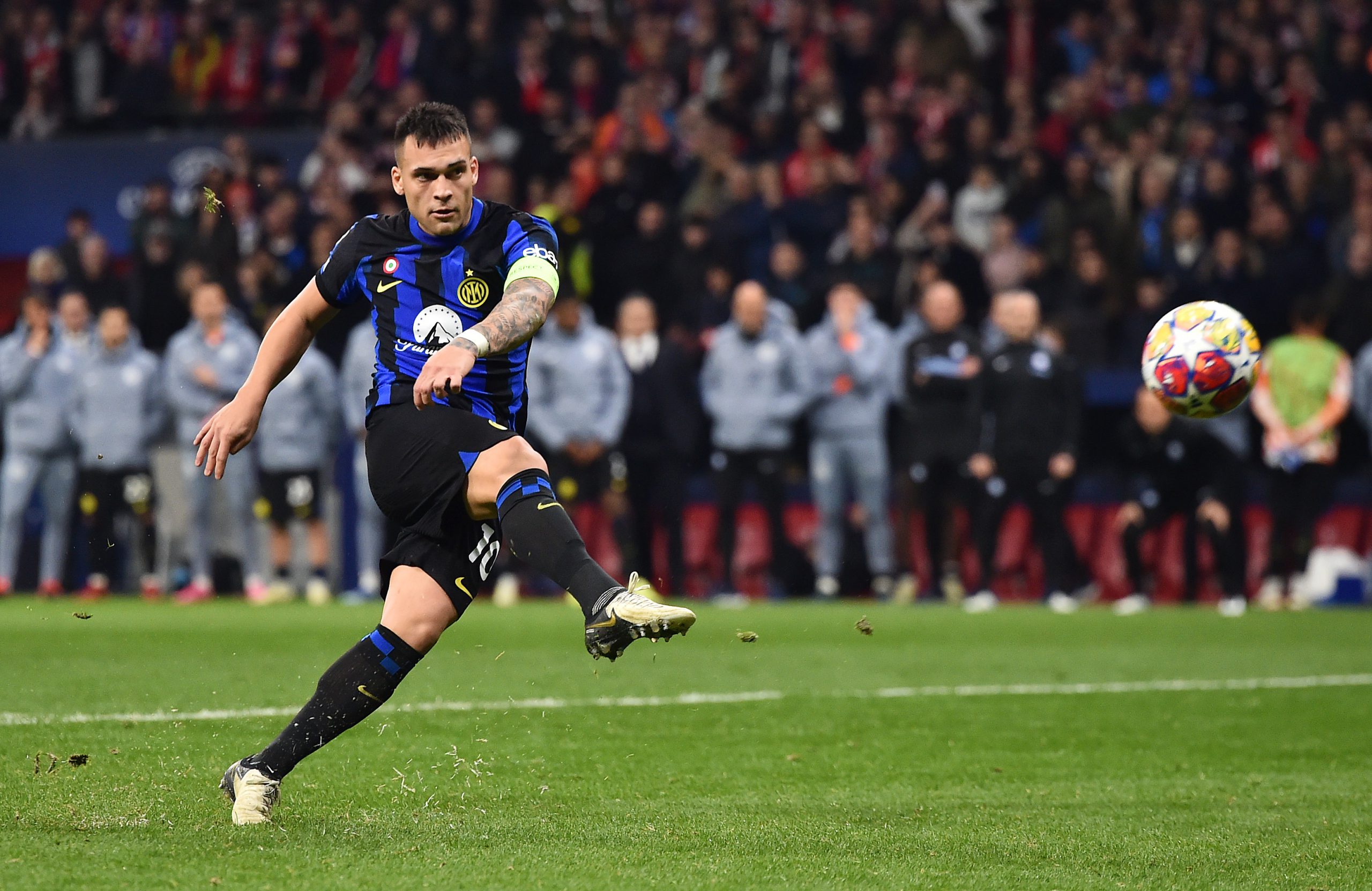 Lautaro Martinez rigore Atlético Madrid-Inter