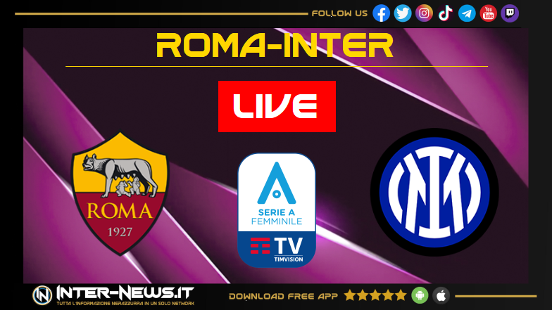 Roma-Inter Women, LIVE