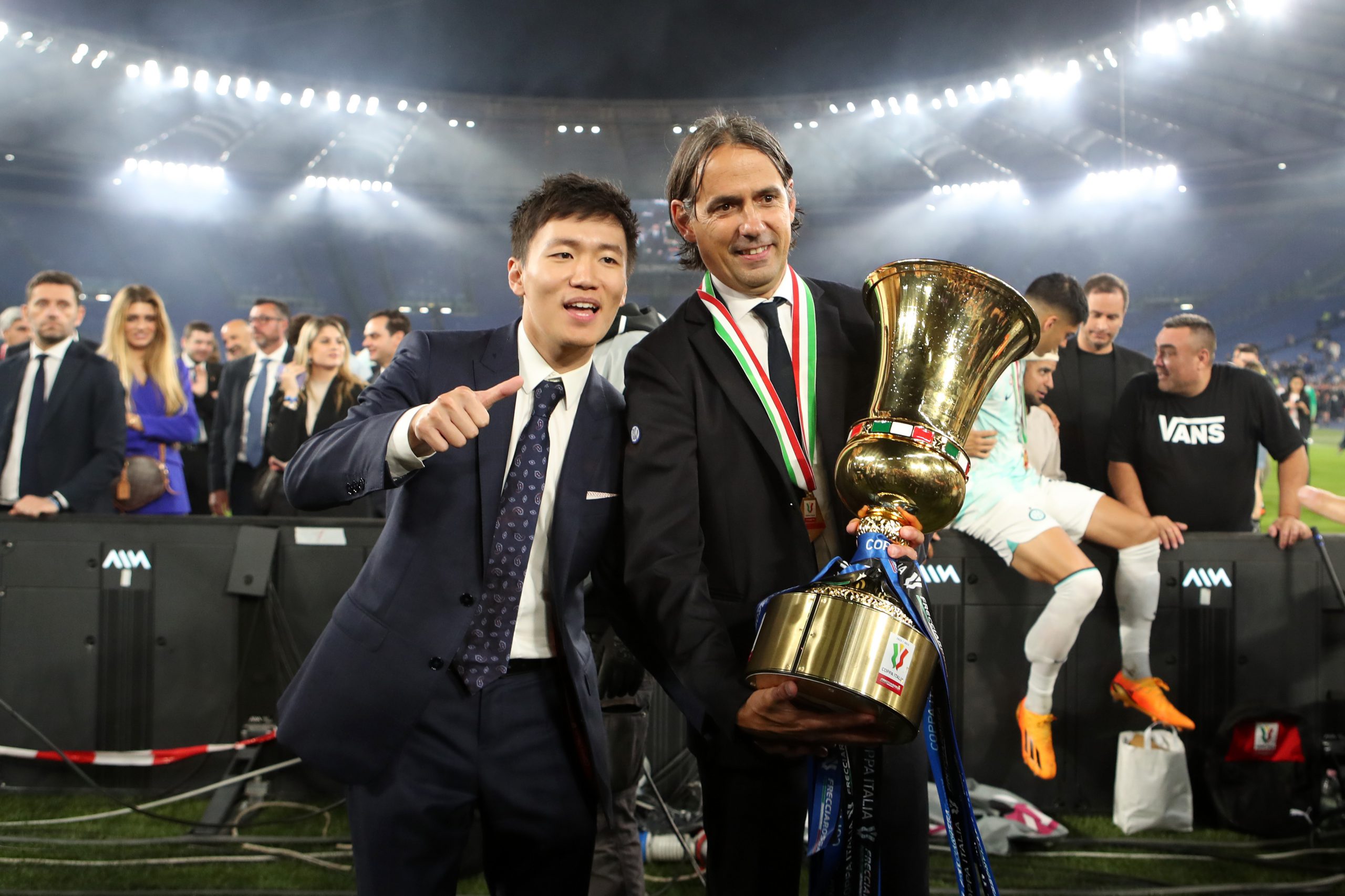 Simone Inzaghi e Steven Zhang, allenatore e presidente Inter