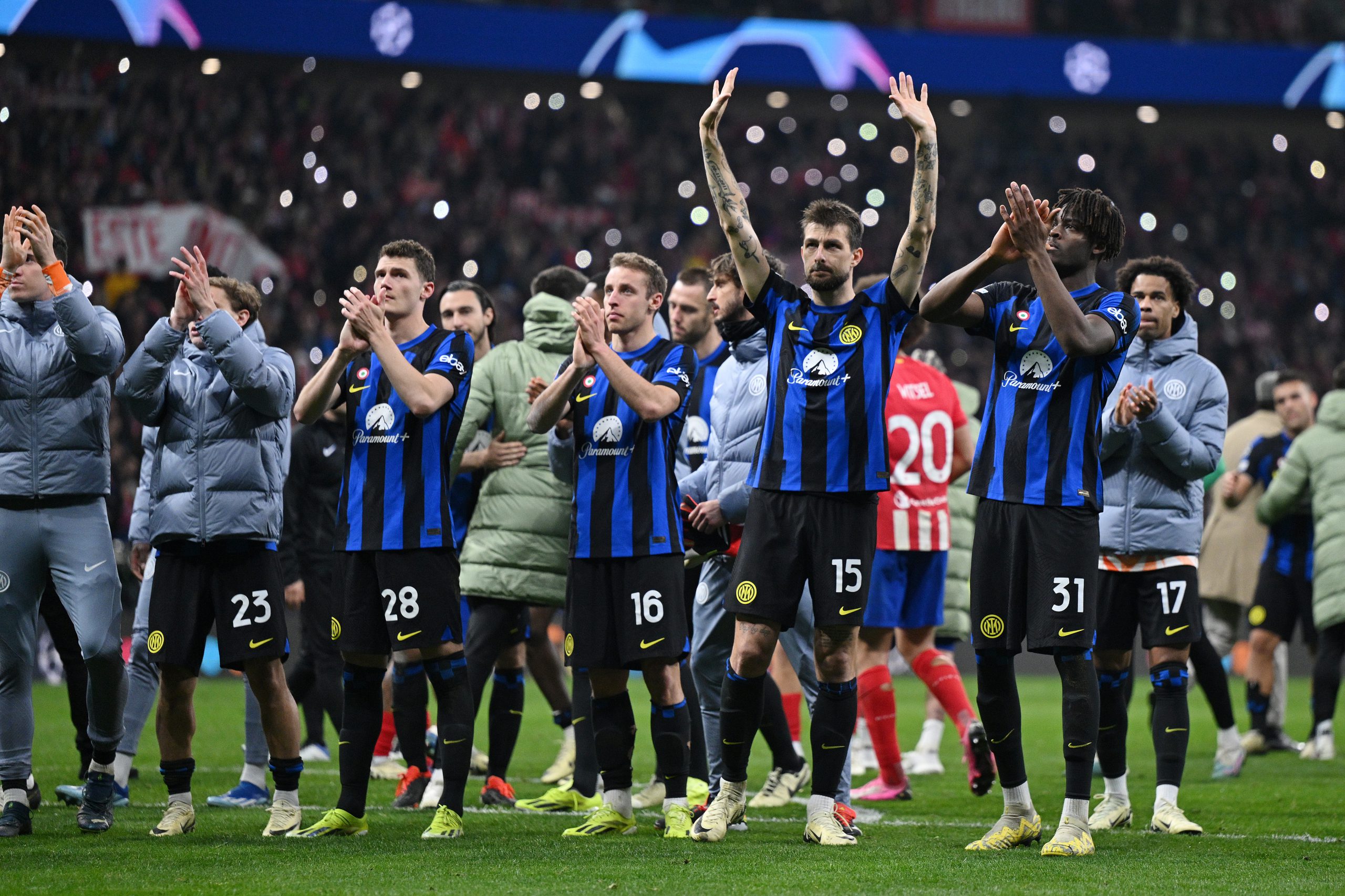 Benjamin Pavard, Davide Frattesi, Francesco Acerbi, Yann Aurel Bisseck. Atletico Madrid-Inter