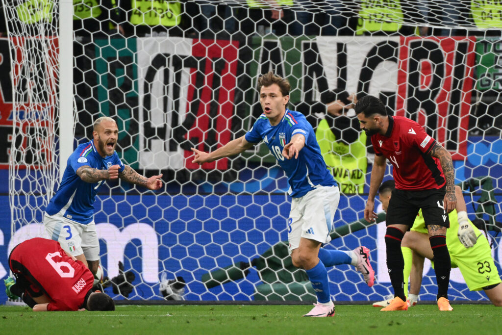 Nicolò Barella e Federico Dimarco in Italia-Albania