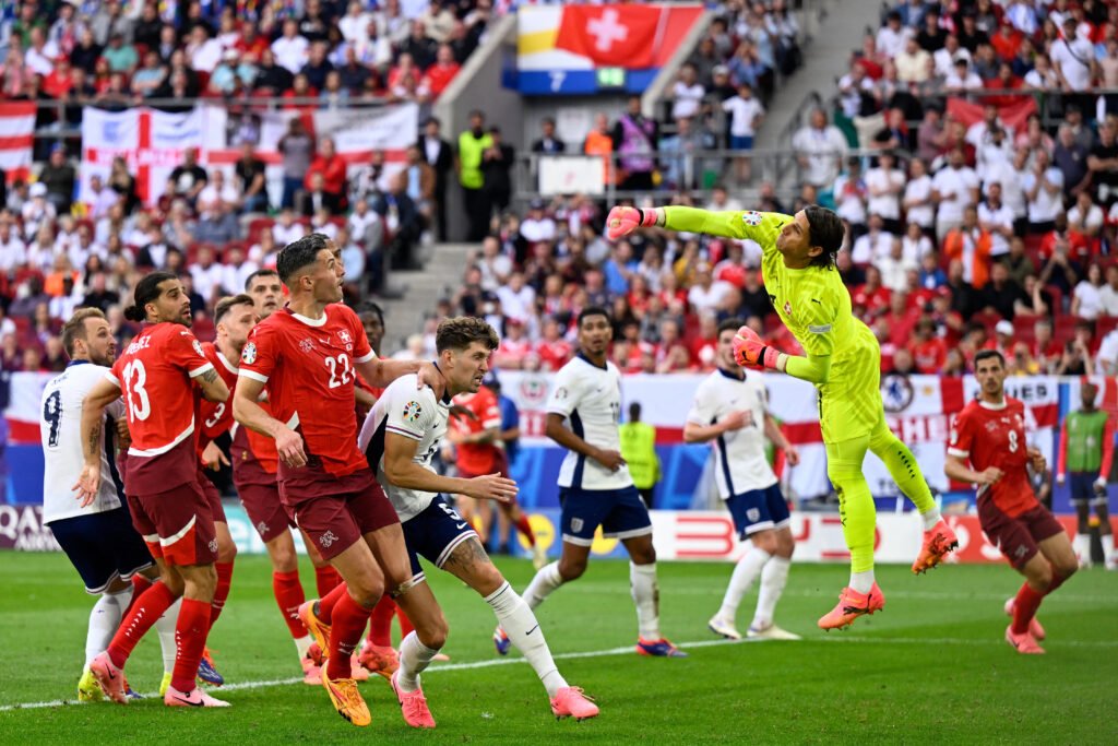 Yann Sommer in Inghilterra-Svizzera, quarti di finale degli Europei