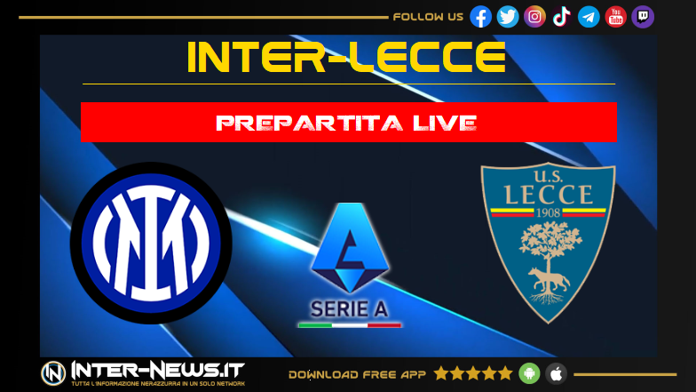 Inter-Lecce live prepartita