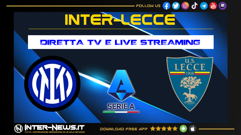 Inter-Lecce diretta tv e live streaming