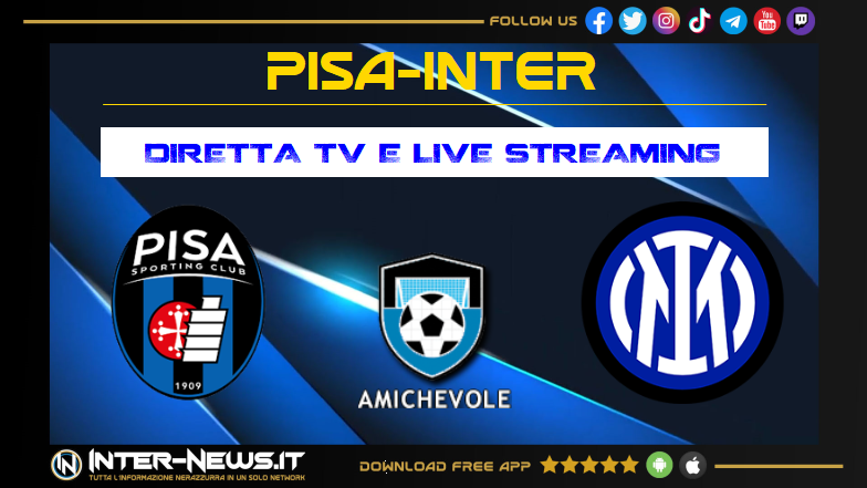 Pisa-Inter diretta TV e streaming