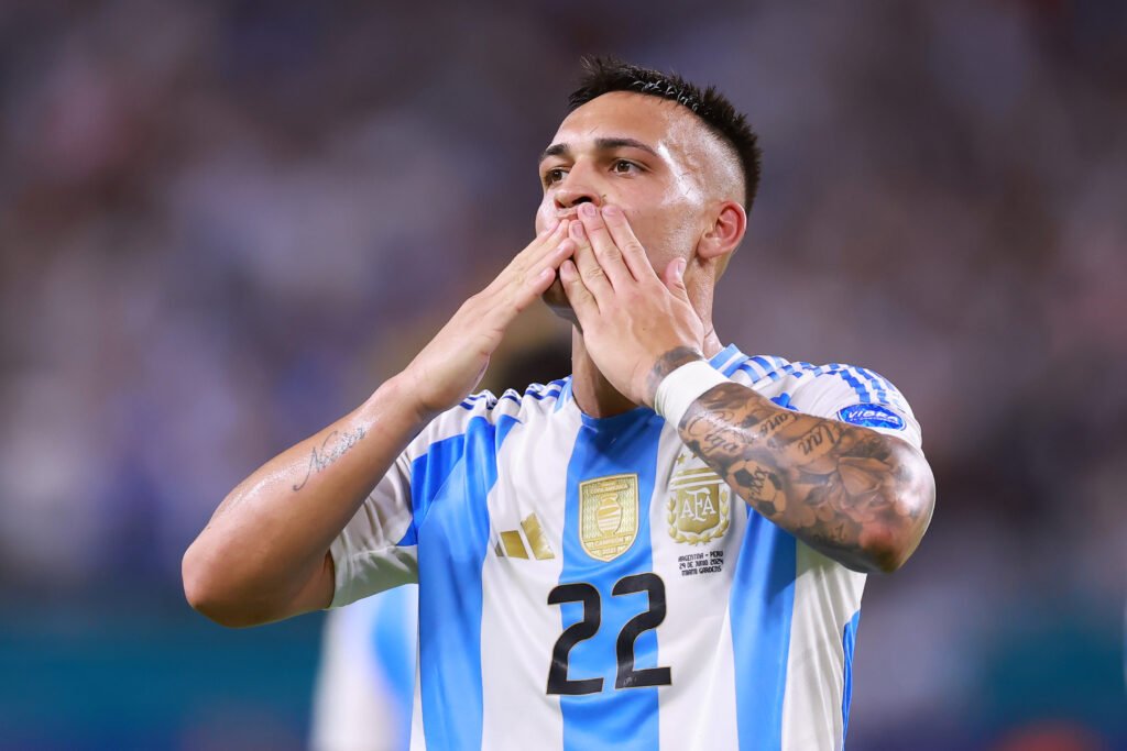 Lautaro Martinez in Argentina-Perù di Copa America