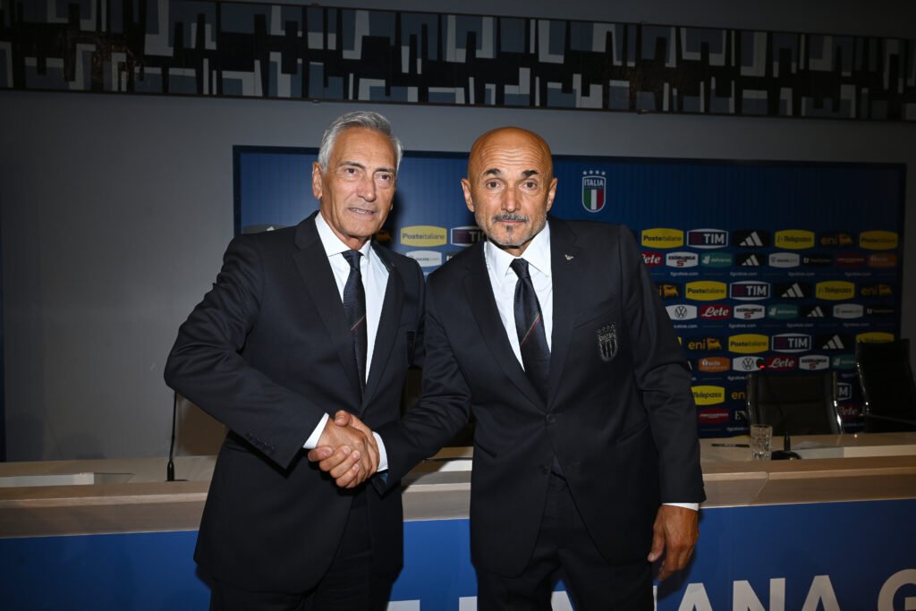 Gabriele Gravina, presidente FIGC, e Luciano Spalletti commissario tecnico Italia