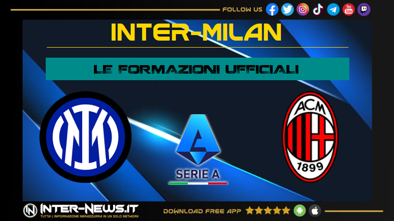 Inter-Milan, le formazioni ufficiali