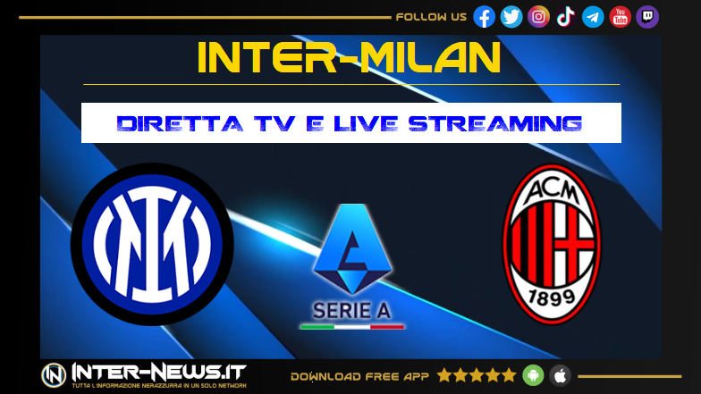 Inter-Milan, diretta tv e streaming