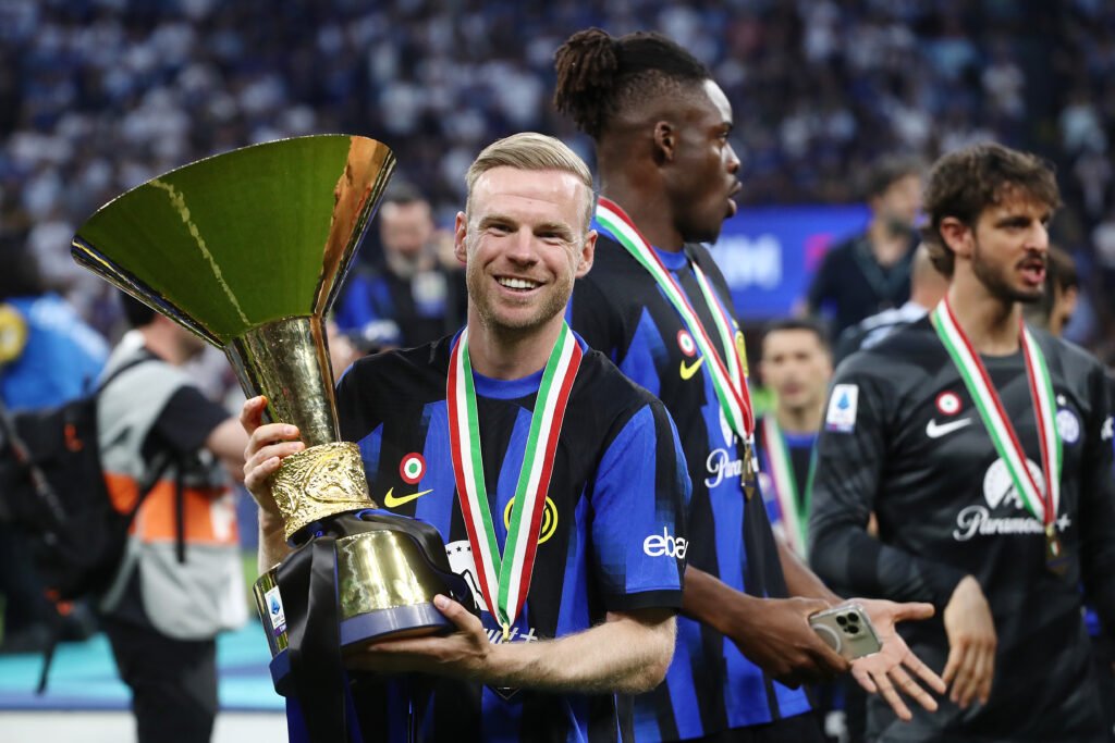 Davy Klaassen campione d'Italia in maglia Inter (Photo by Marco Luzzani/Getty Images via OneFootball)