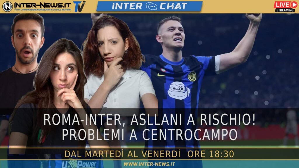 Roma-Inter, Asllani a rischio. Problemi a centrocampo | Inter Chat Live