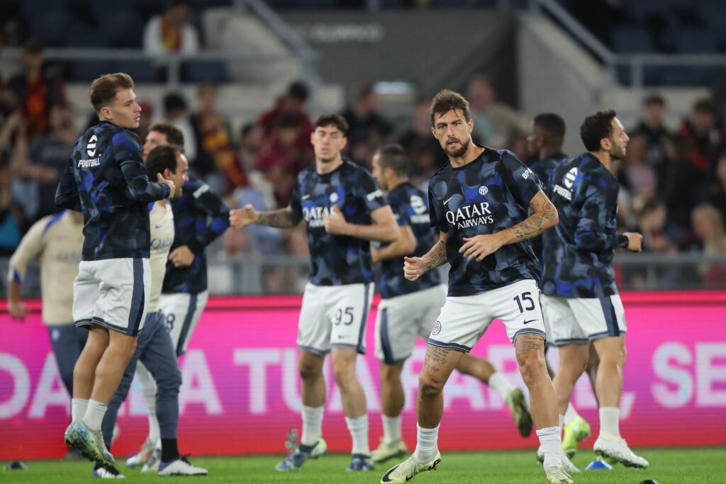 Francesco Acerbi Roma-Inter (Photo by Paolo Bruno/Getty Images via OneFootball)