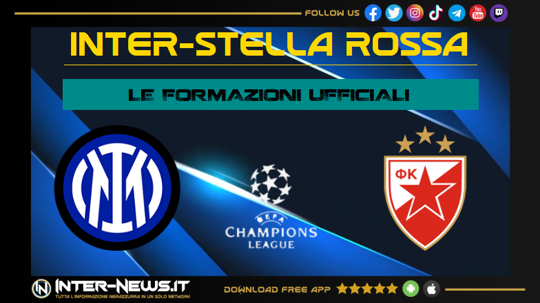 Inter-Stella Rossa formazioni ufficiali