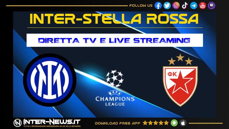 Inter-Stella Rossa streaming e diretta TV