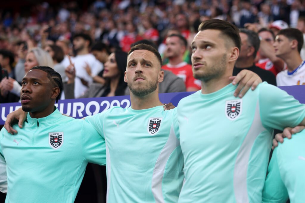 David Alaba e Marko Arnautovic in Austria-Francia