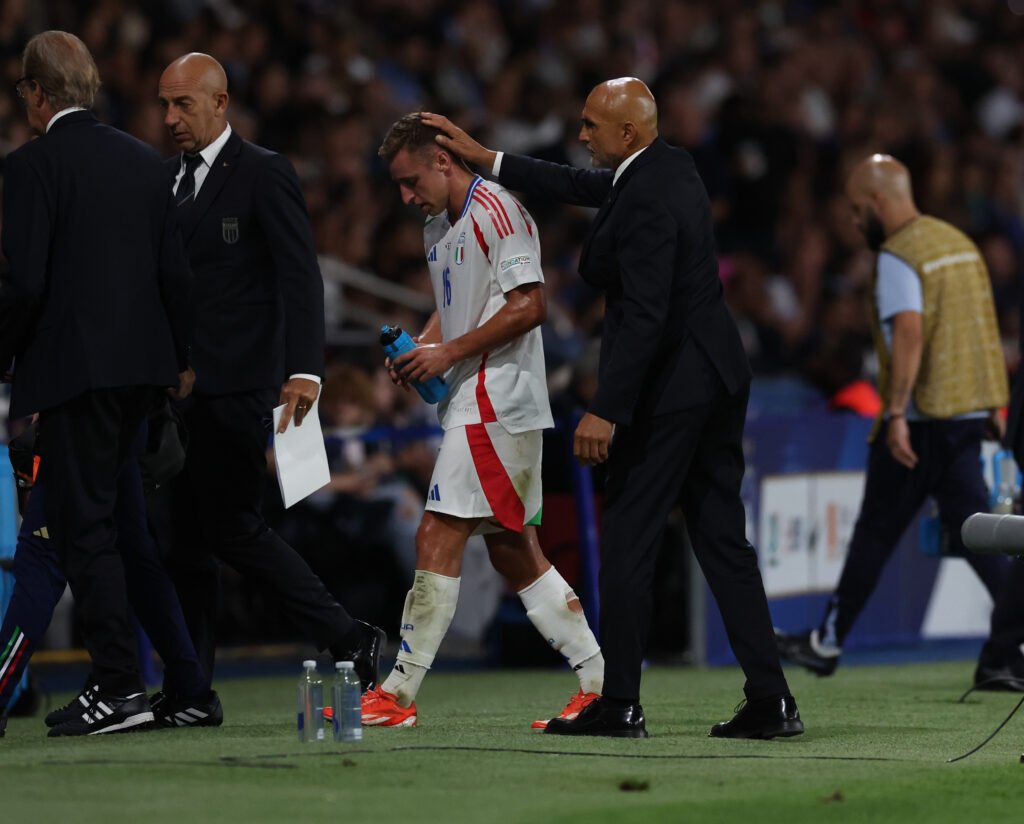 Davide Frattesi e Luciano Spalletti in Francia-Italia