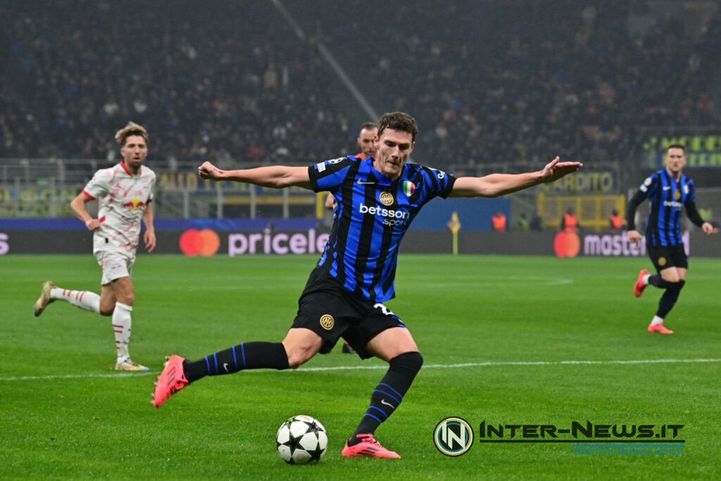 Benjamin Pavard in Inter-Lipsia, Champions League (Photo by Tommaso Fimiano, Copyright Inter-News.it)