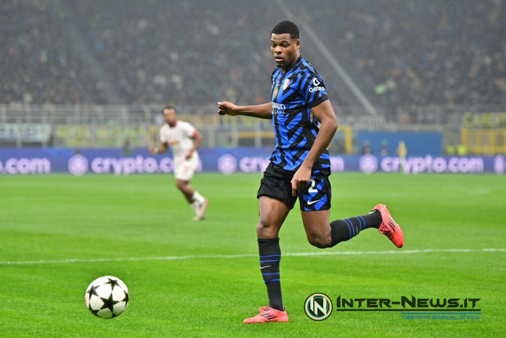 Denzel Dumfries in Inter-Lipsia, Champions League (Photo by Tommaso Fimiano, Copyright Inter-News.it)