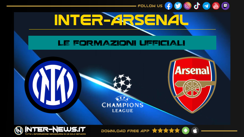 Inter-Arsenal-Formazioni