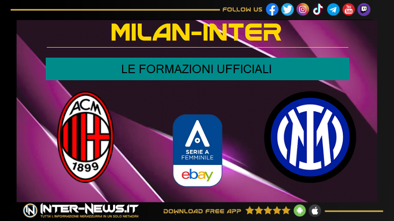 Milan-Inter-Formazioni