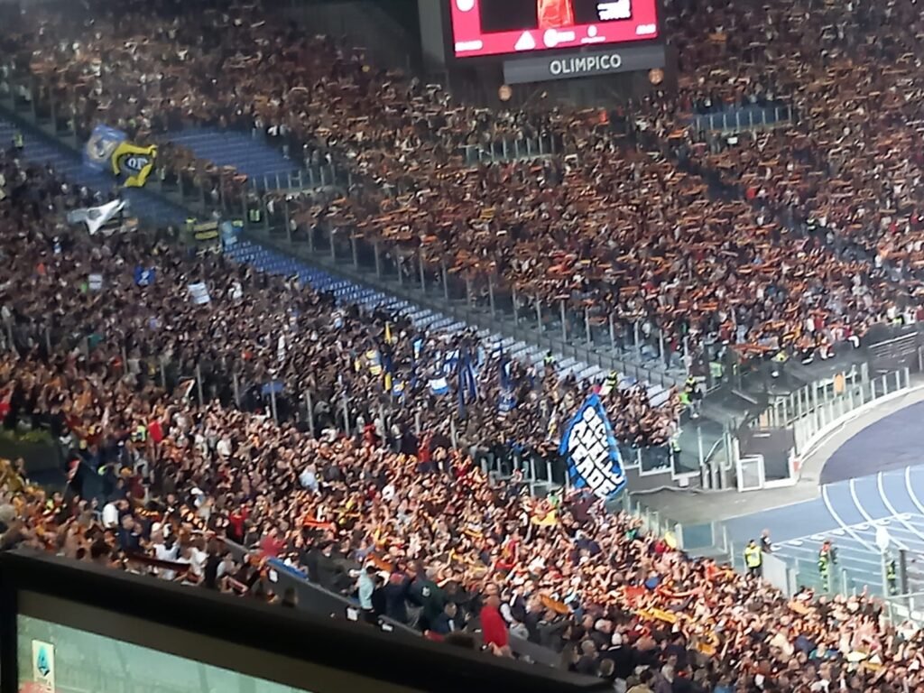 Curva Nord in Roma-Inter.