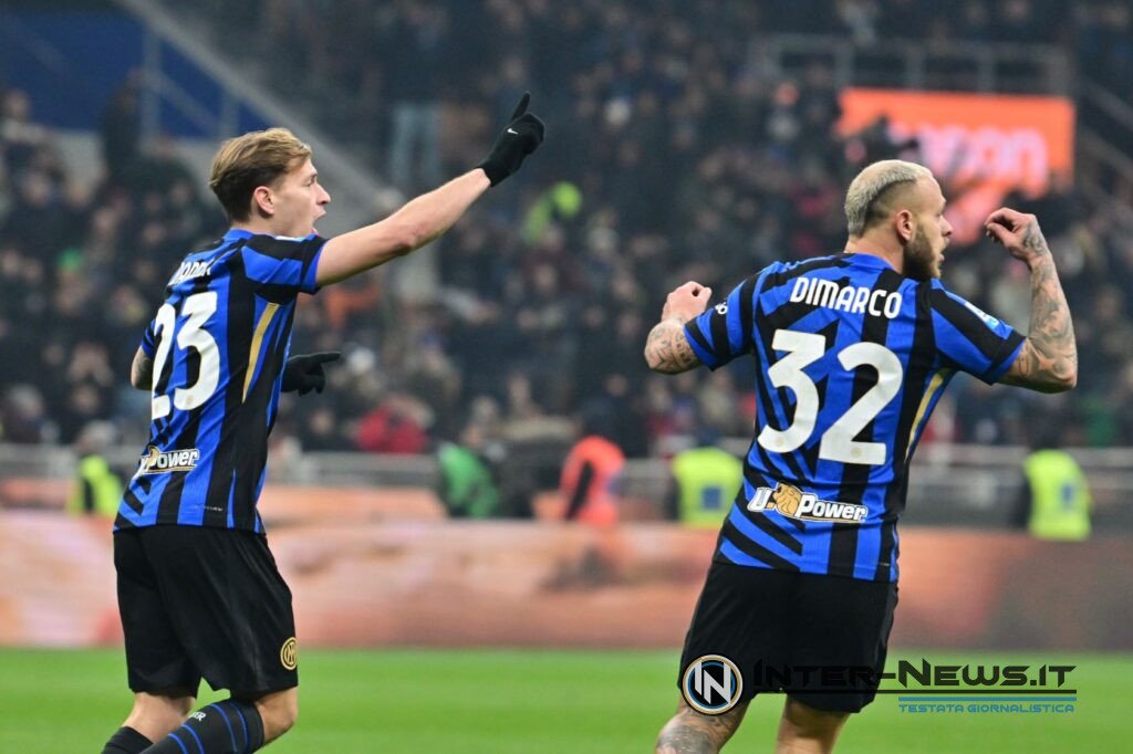 Federico Dimarco e Nicolò Barella in Inter-Parma