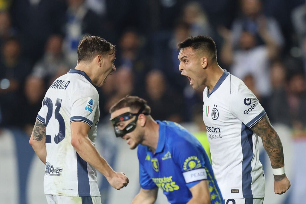Nicolò Barella e Lautaro Martinez in Empoli-Inter