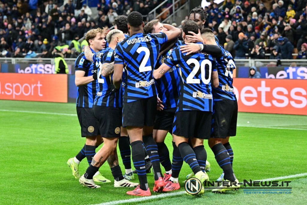 Esultanza nerazzurra in Inter-Como di Serie A (Photo by Tommaso Fimiano/Inter-News.it ©)