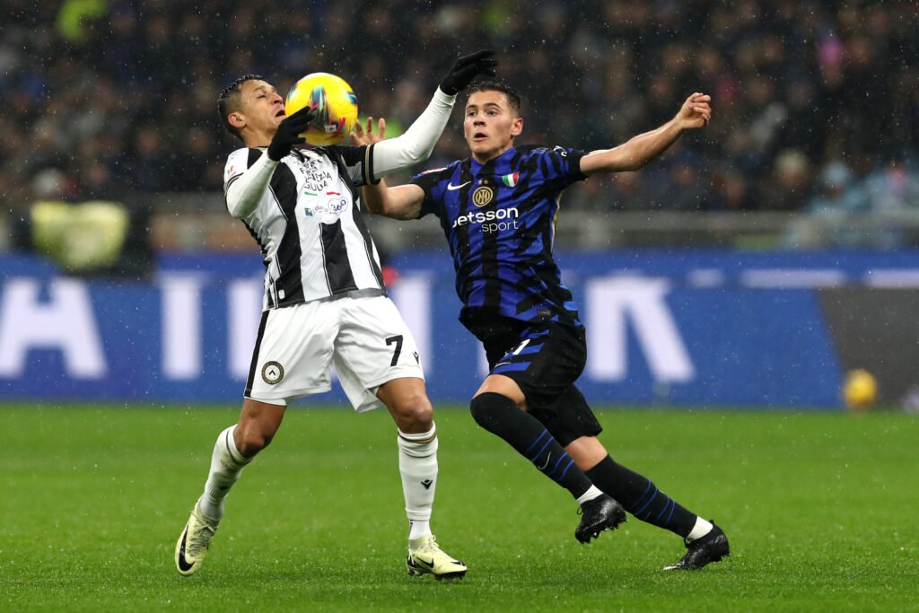Alexis Sanchez e Kristjan Asllani, Inter-Udinese