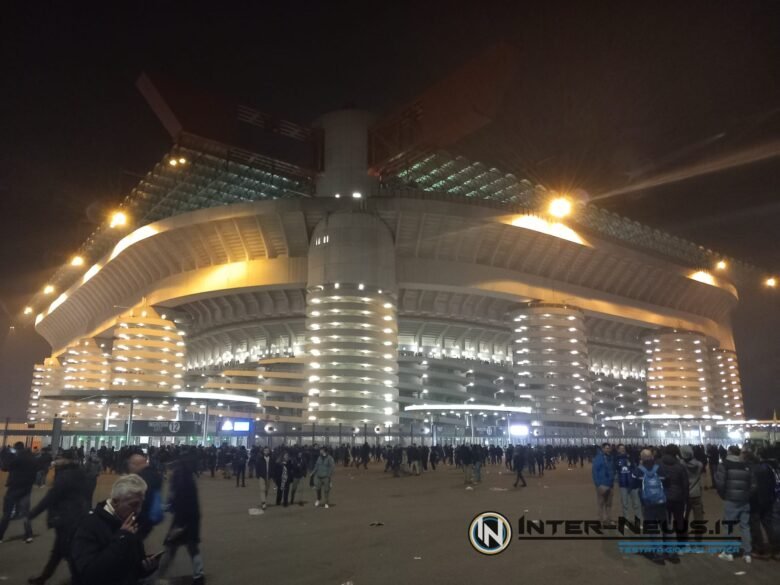 Stadio "Giuseppe Meazza" in San Siro pronto per Inter-Juventus di Serie A (Photo by Sandro Caramazza/Inter-News.it ©)