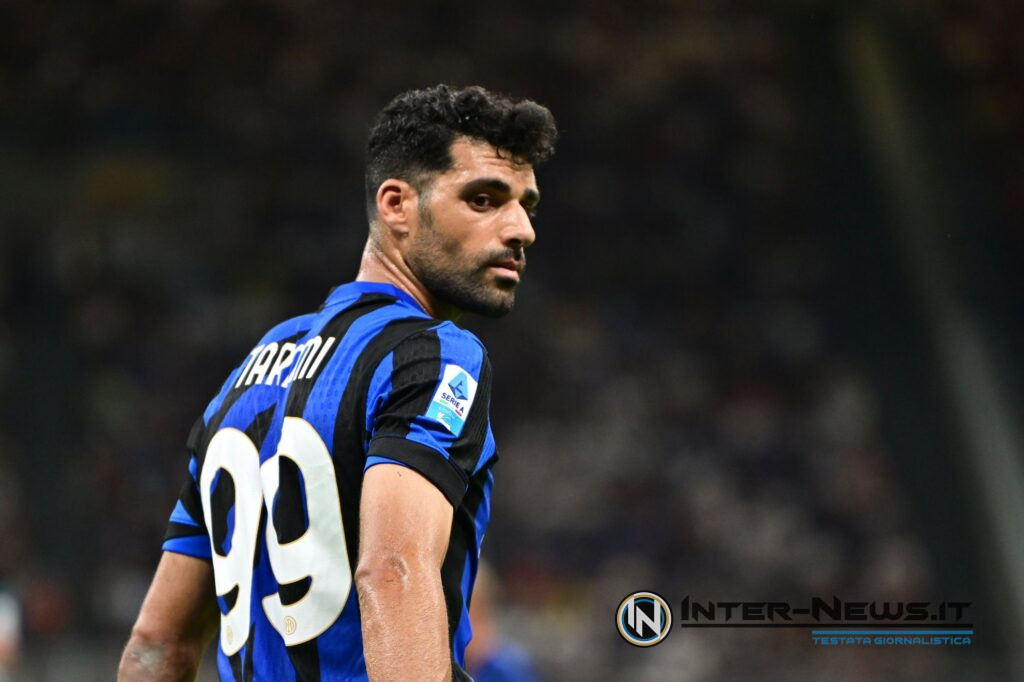 Mehdi Taremi in azione nel corso di Inter-Lecce di Serie A (Photo by Tommaso Fimiano/Inter-News.it ©)