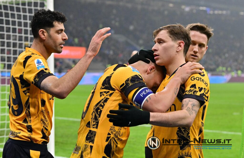 Nicolò Barella, Mehdi Taremi e Lautaro Martinez, Inter-Genoa