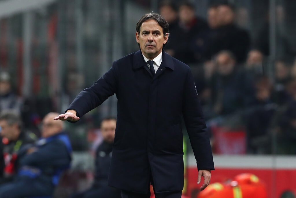 Simone Inzaghi in Milan-Inter