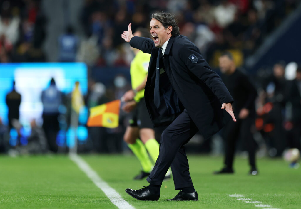 Simone Inzaghi in Inter-Milan di Supercoppa Italiana