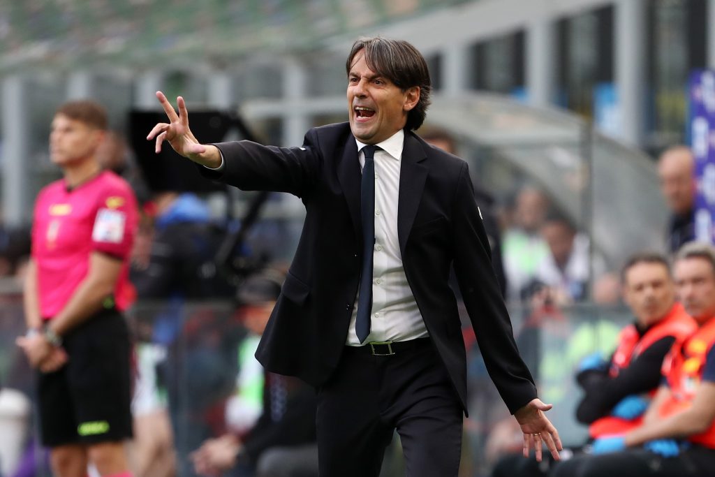 Simone Inzaghi in Inter-Fiorentina di Serie A (Photo by Marco Luzzani/Getty Images via OneFootball)