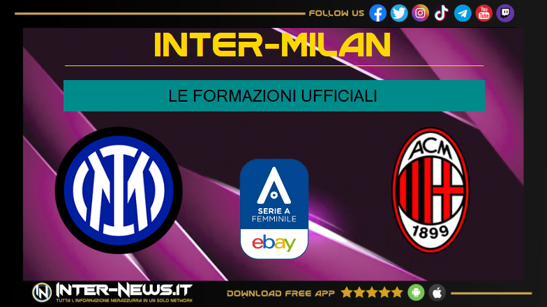 Inter-Milan Women, le formazioni ufficiali