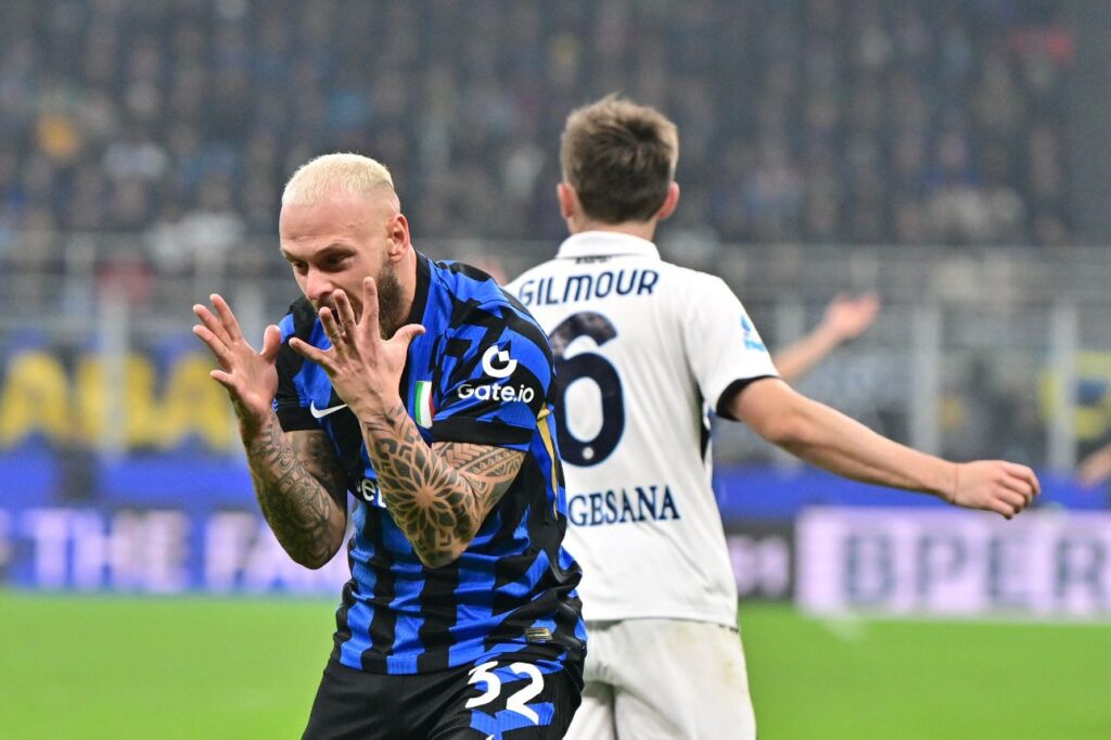 Federico Dimarco Inter contro il Napoli a San Siro