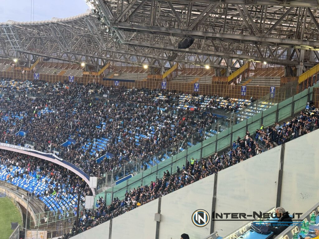Settore ospiti Inter, Napoli-Inter, stadio Diego Armando Maradona